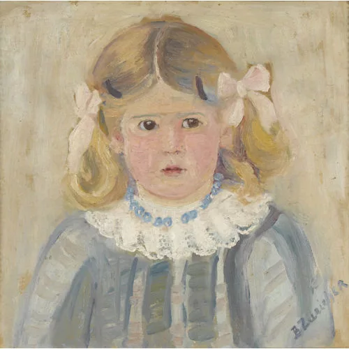 Bertha Züricher — Brustbildnis eines Mädchens mit blondem Haar.