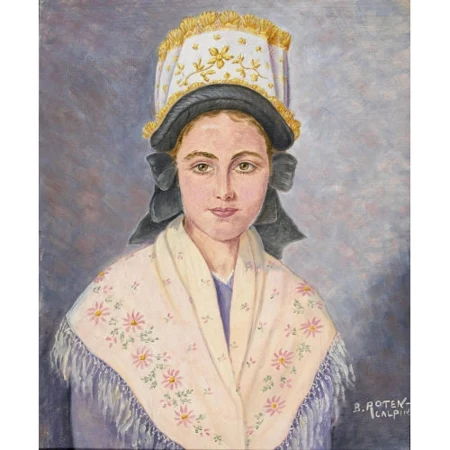 Walliser Trachtenfrau