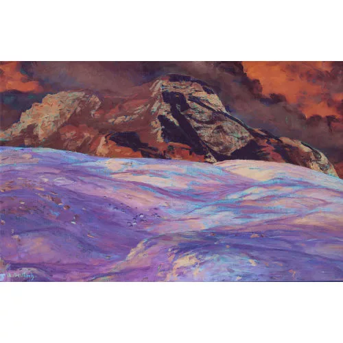 Blanche Berthoud — Alpenpartie mit Sicht auf das Breithorn.