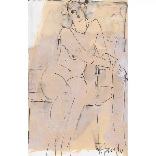 Bodo Stauffer — Sitzende Frau.