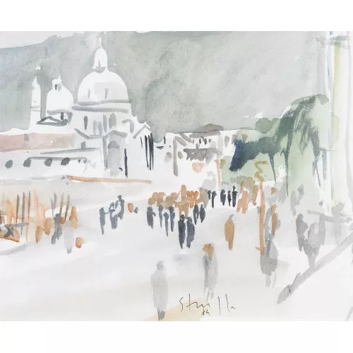 Bodo Stauffer — Ansicht von Venedig mit Santa Maria della Salute.