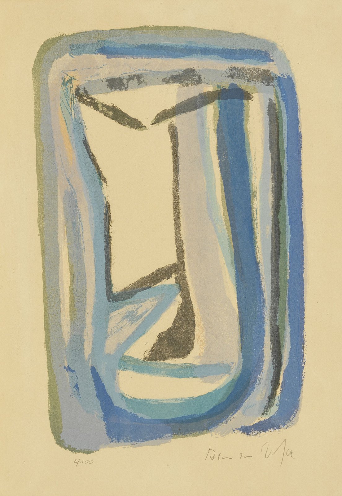 Composition en bleu