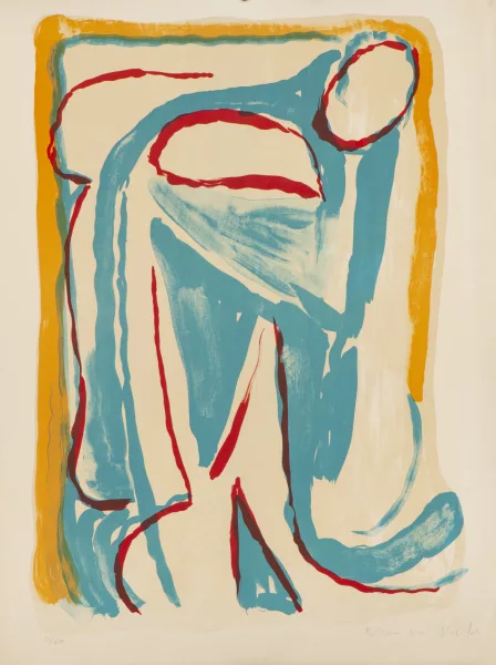 Bram van Velde — Abraham Gerardus VAN VELDE (1895-1981), 'Sans Titre', lithographie couleur sur papier
