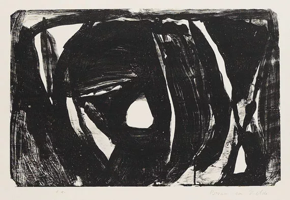 Bram van Velde — Composition en noir et blanc