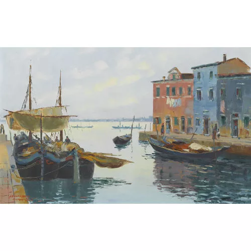 Bruno Gherri-Moro — Venezianische Kanalpartie.