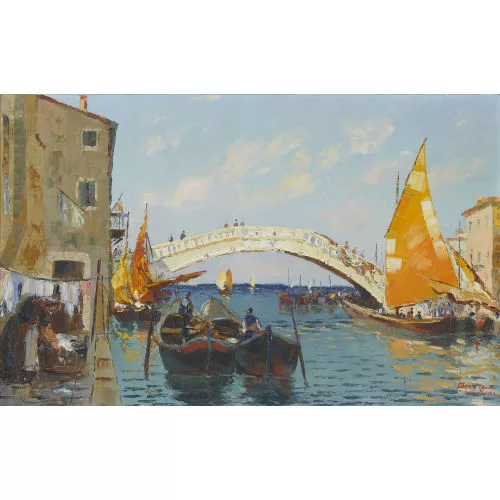Bruno Gherri-Moro — Ponte della Paglia in Venedig.