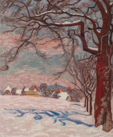 Winterlandschaft auf der Oschwand, 1958