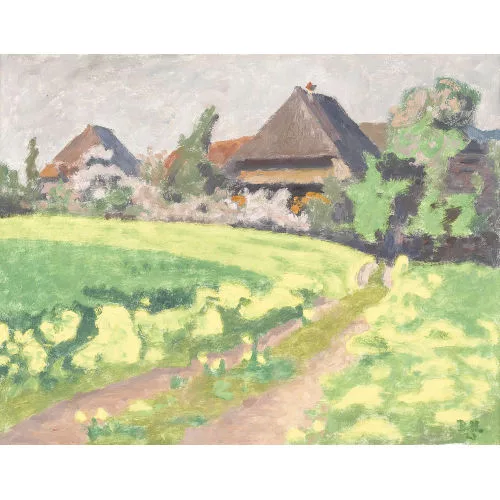 Bruno Hesse — Sommerlandschaft mit Gehöft.