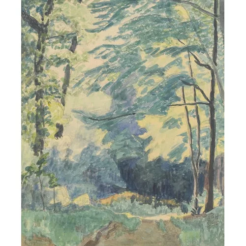 Bruno Hesse — Waldpartie im Frühling.