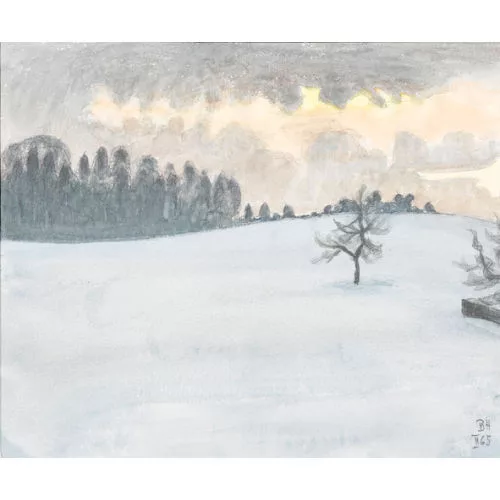 Bruno Hesse — "Schnee am Abend".