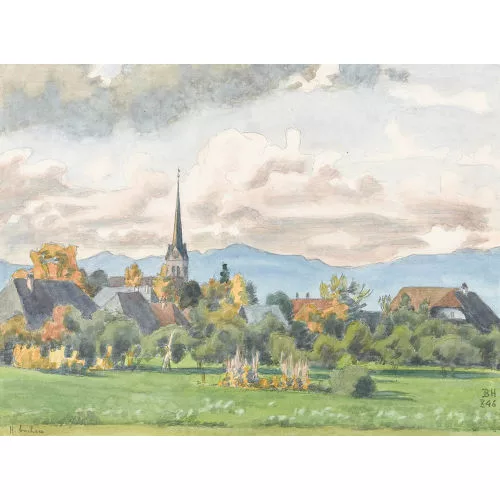 Bruno Hesse — Herbstliche Ansicht von Herzogenbuchsee.
