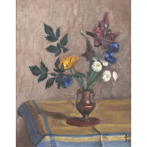 Bruno Hesse — Stillleben mit Blumen in einer Vase.