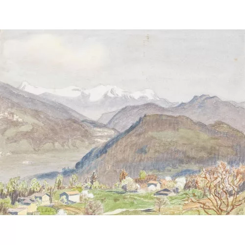 Bruno Hesse — "Landschaft bei Montagnola".