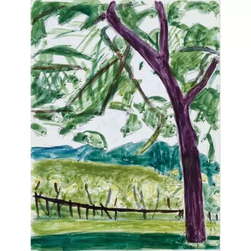 Sommerlandschaft mit Baum