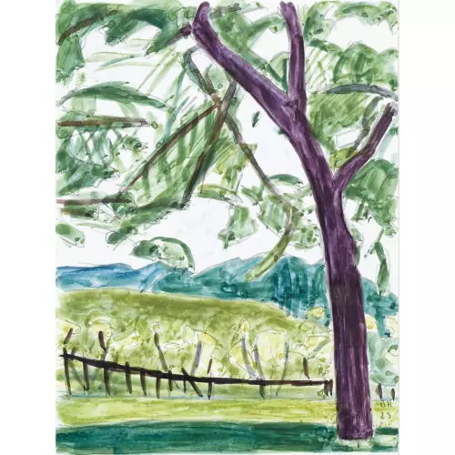 Sommerlandschaft mit Baum