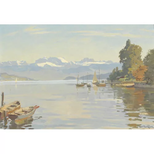 Burger, Willy Friedrich — "Zürichsee und Alpen".