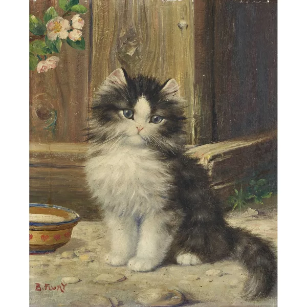 Burkhard Flury genannt Katzen-Flury — Sitzendes Kätzchen.