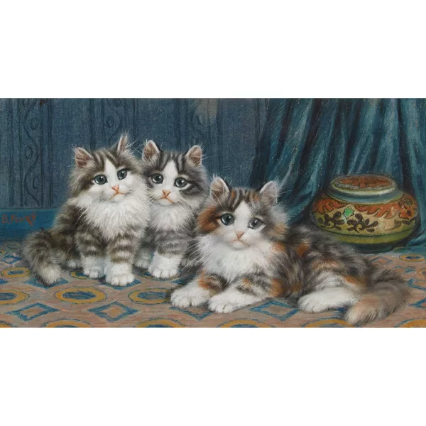 Burkhard Flury genannt Katzen-Flury — Kätzchentrio.