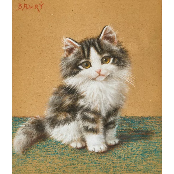 Burkhard Flury genannt Katzen-Flury — Sitzendes Kätzchen.