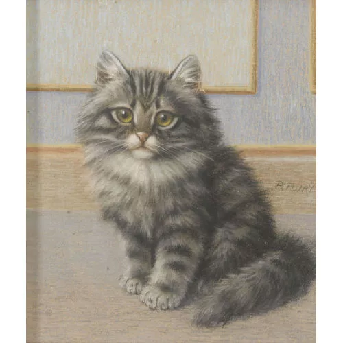 Burkhard Flury genannt Katzen-Flury — Sitzendes Kätzchen.