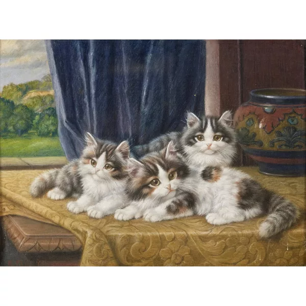 Burkhard Flury genannt Katzen-Flury — Liegende Kätzchen.