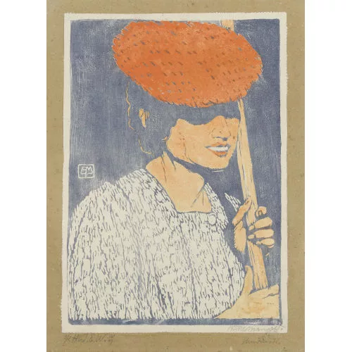 Burkhard Mangold — Frau mit Hut.