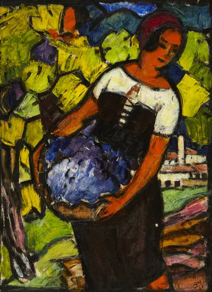 Frau mit Blumen