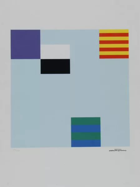 Camille Graeser — 2 Blätter: Permutation, 1971; Strukturierte Elemente, 1971