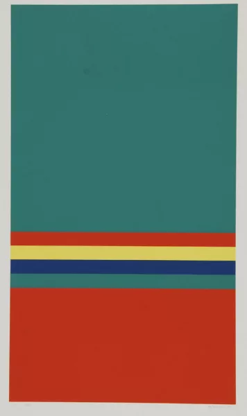 Camille Graeser — Relation mit grünem Quadrat, 1971