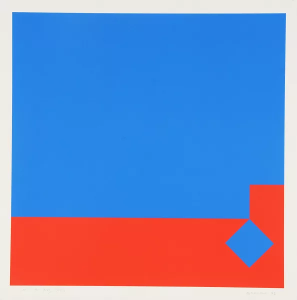 Camille Graeser — Blau / Rot 3:1, 1978