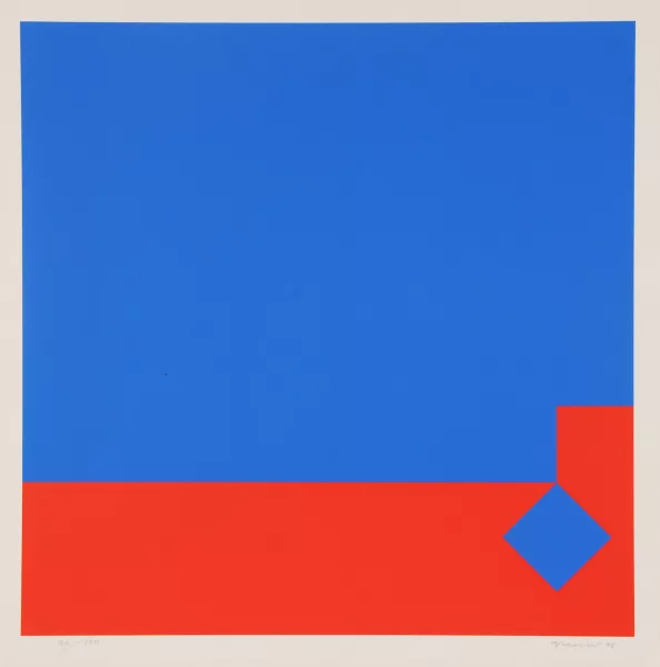 Camille Graeser — Blau / Rot 3:1, 1976