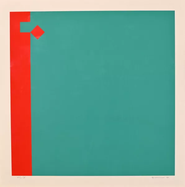 Camille Graeser — 2 Blätter: Ohne Titel, 1975; Ohne Titel, 1977