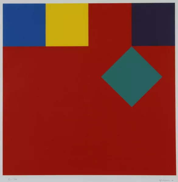 Camille Graeser — Disloziertes grünes Quadrat, 1971