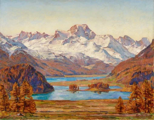Carl Albert von Salis-Soglio — Piz la Margna mit Silvaplanersee, 1919