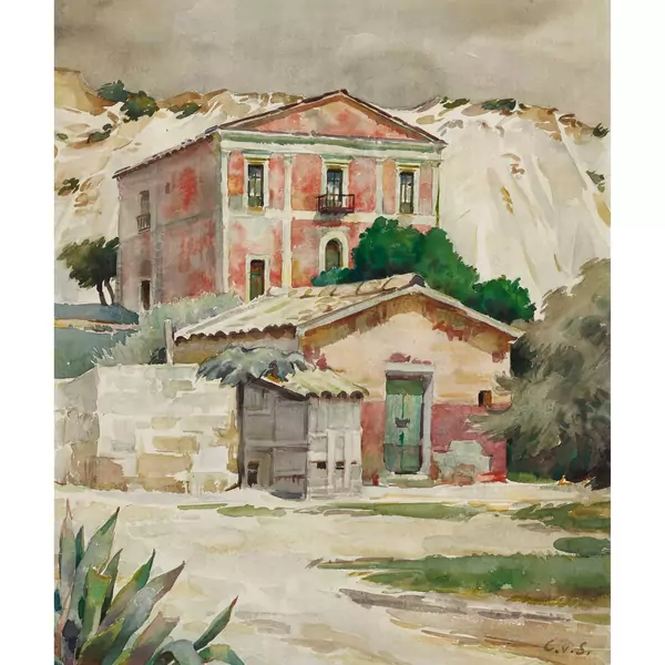Rotes Haus in den Dünen (Dalmatien)