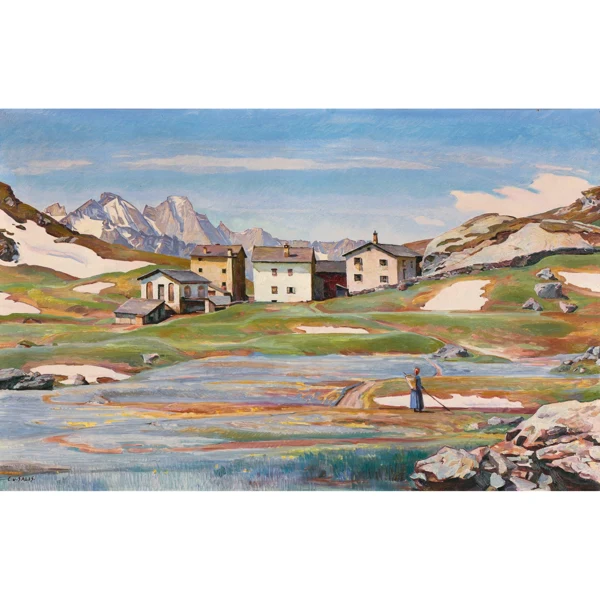 Carl Albert von Salis-Soglio — FRÜHLING AUF DER ALP BLAUNCASPRNG AT THE ALP BLAUNCA