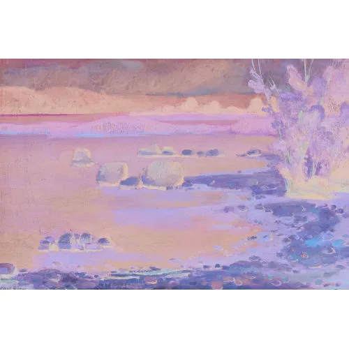 Carl Bieri — Felsige Seeuferpartie.
