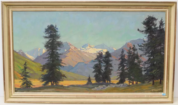 Carl Felber — Stiller Abend im Engadin", 1918