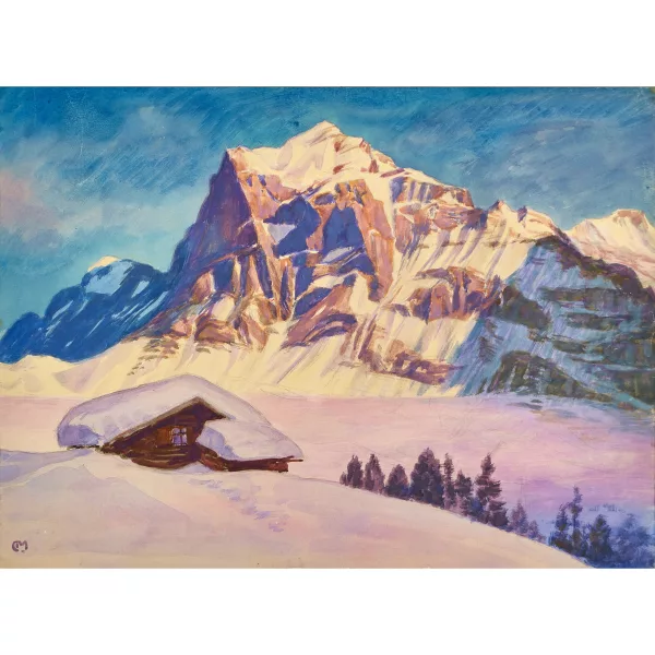 Carl Franz Moos — "Wetterhorn gegen grosse Scheidegg".