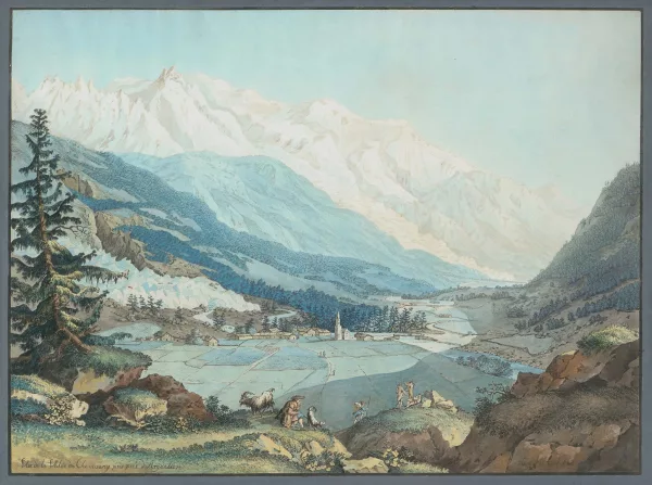 Carl Hackert — Vue de la Valée de Chamouny pris prés d'Argentière