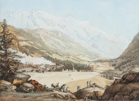Vue de la Vallée de Chamounix pris près d’Argentière
