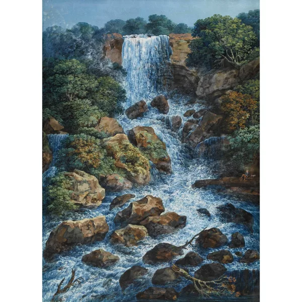 Carl Hackert — Cascade du Forestay au-dessus de Rivaz.