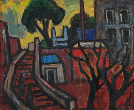 Treppe in südlicher Stadt, 1950