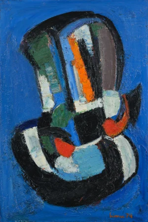 Komposition blau-grün-orange, 1974