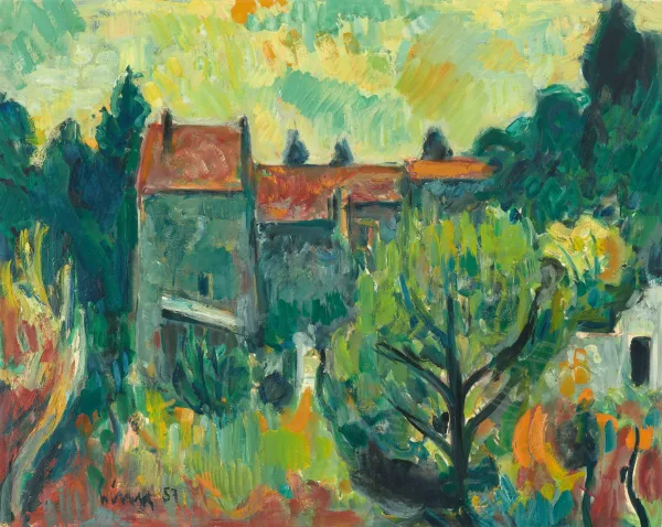 Carl Liner junior — Haus in südlicher Landschaft