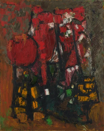 Komposition rot-schwarz-gelb, 1955