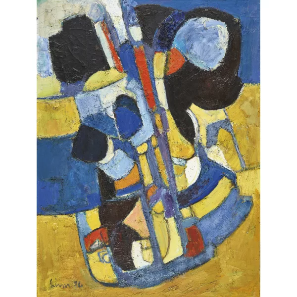 Carl Liner junior — "Composition blau/gelb".