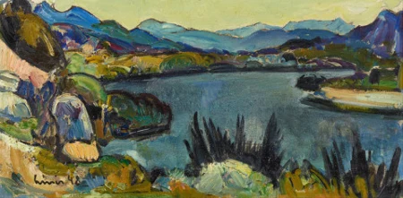 Am Rizzanèse-Fluss, Korsika, 1948