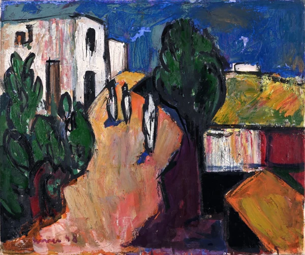 Carl Liner — Dorfszene in Marokko, 1948