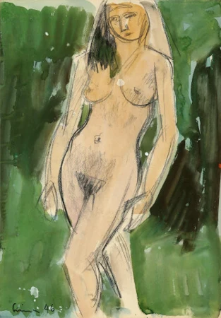 Stehender weiblicher Akt, 1946